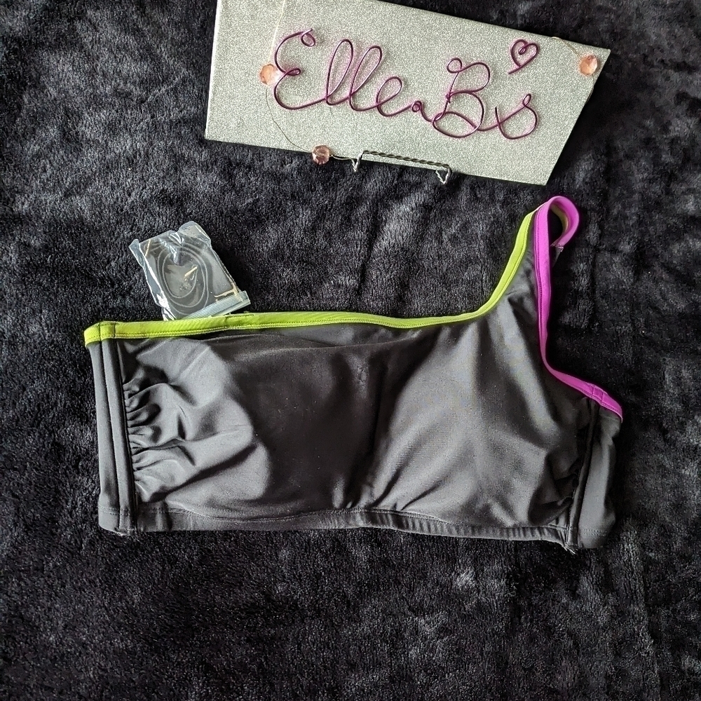 NWT Shade & Shore One Shoulder Bikini Top 2X